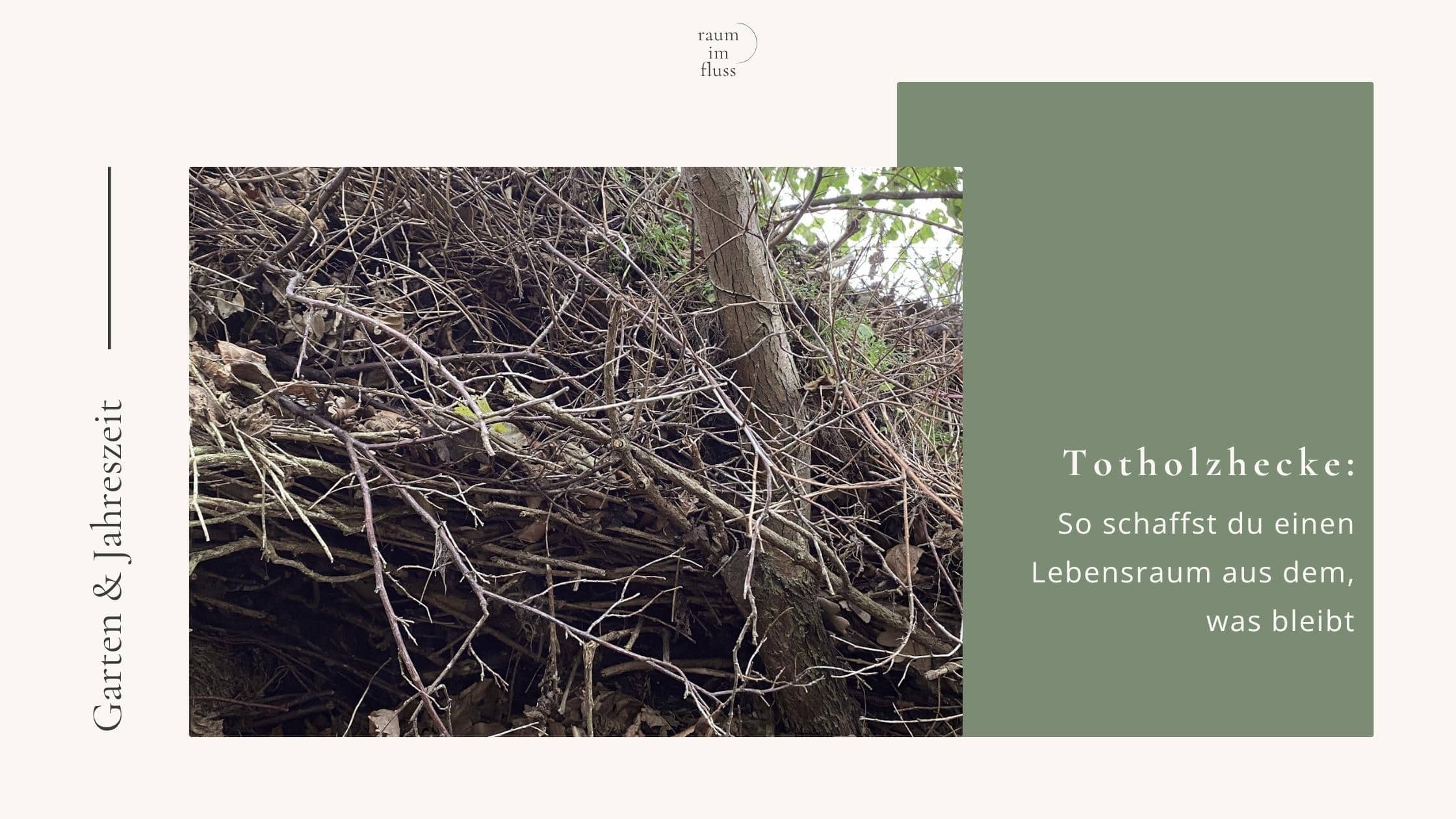 Totholzhecke im Garten anlegen