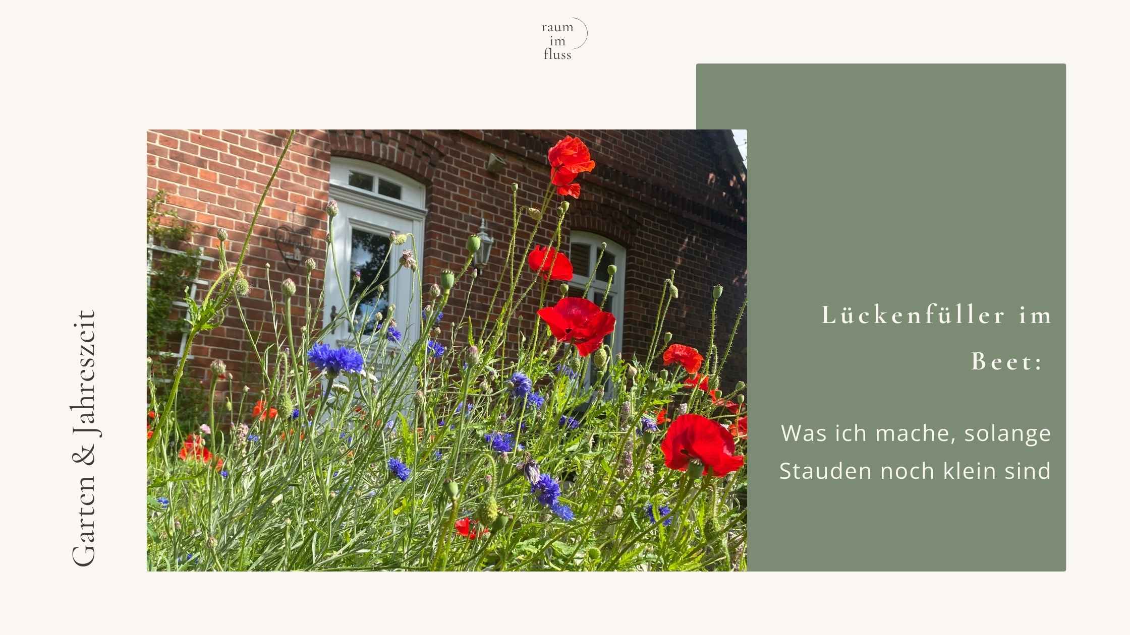 Lückenfüller im Beet Was ich mache